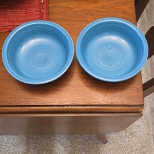Set of Two Blue Fiesta Bowls